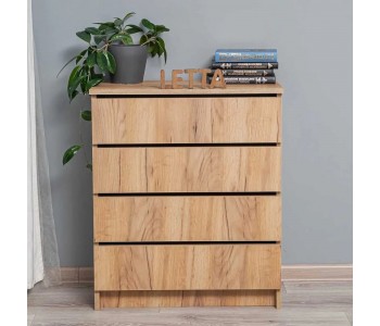 Комод "Мальм" 4 ящика дуб крафт золотой (Ориноко)